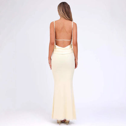 Women's Bodycon Dress – Comfortable Stretch Fabric – Adjustable Straps – Long elegant