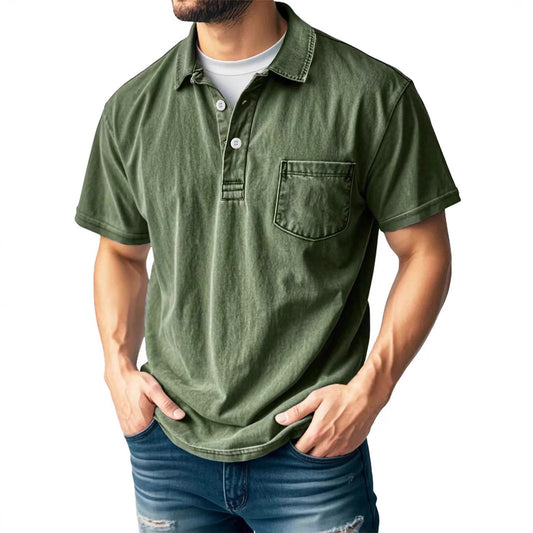 Polo Homme – Coupe Décontractée – Tissu Respirant – Col Classique – Poche Poitrine