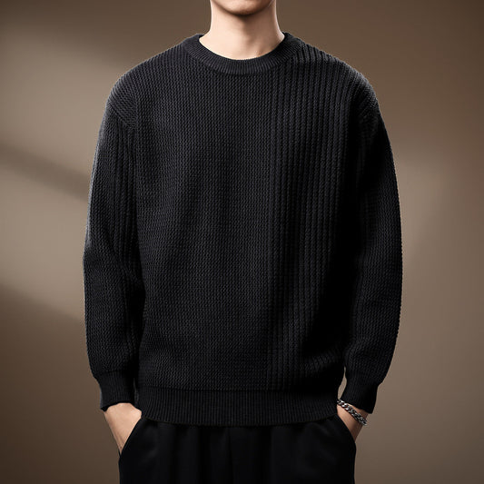 Lucas Relaxed Fit Knit Sweater | Crewneck Knit Sweater