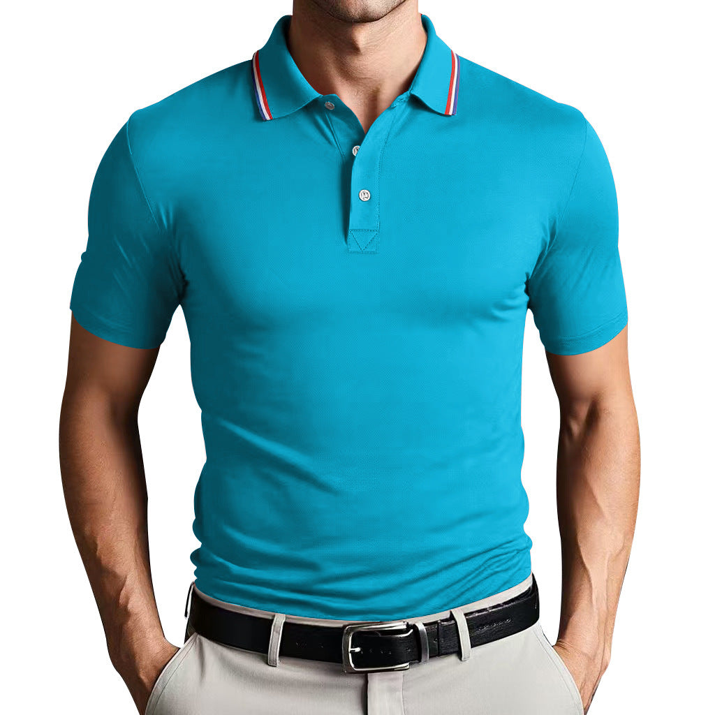 Polo homme – Coupe slim – Maille douce respirante – Manches courtes ajustées