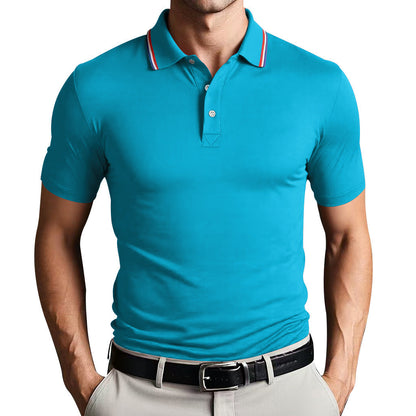 Polo homme – Coupe slim – Maille douce respirante – Manches courtes ajustées