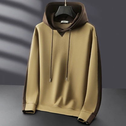 Men's Hoodie - Knit Fabric - Relaxed Fit - Long Sleeves - Two-Tone Hood
