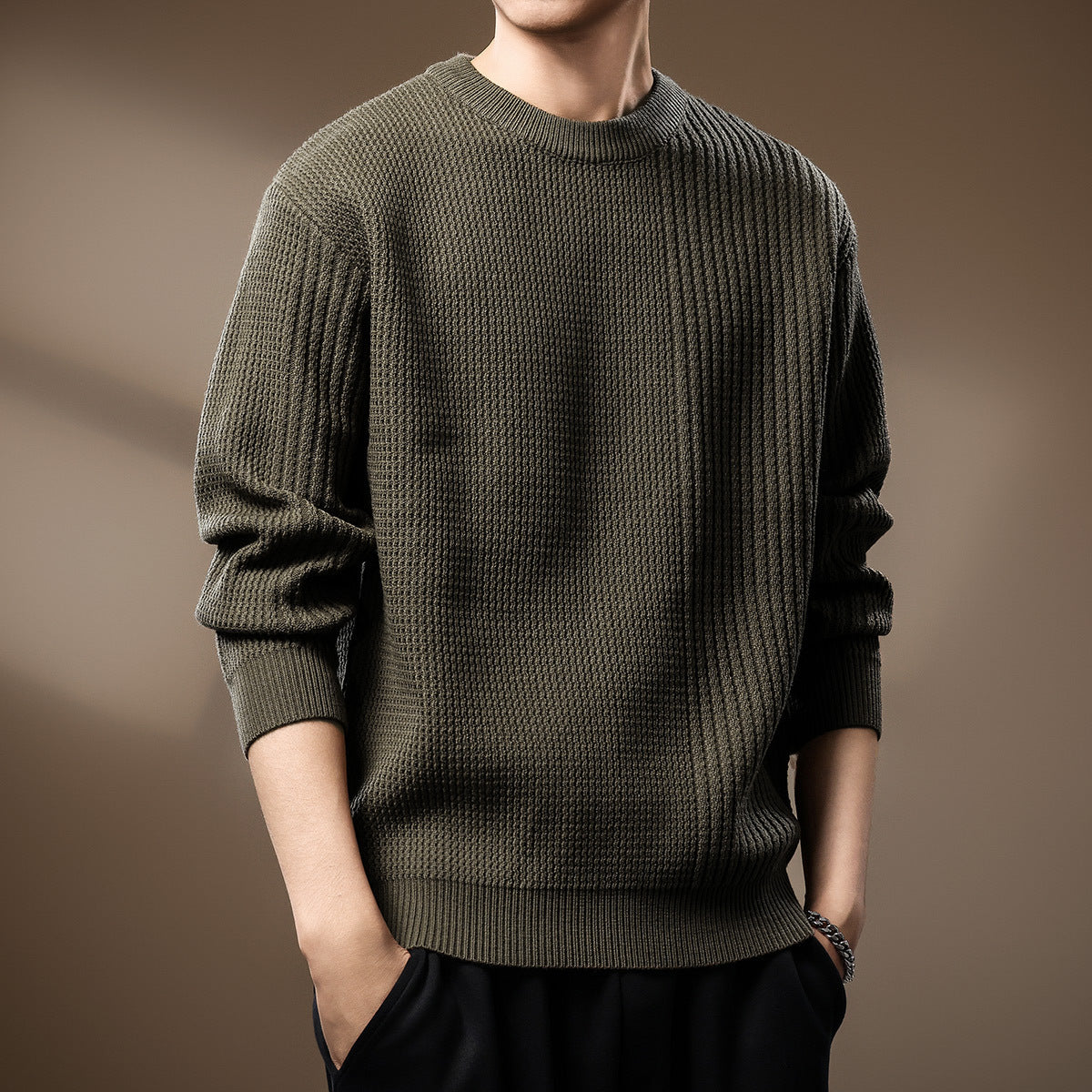 Lucas Relaxed Fit Knit Sweater | Crewneck Knit Sweater