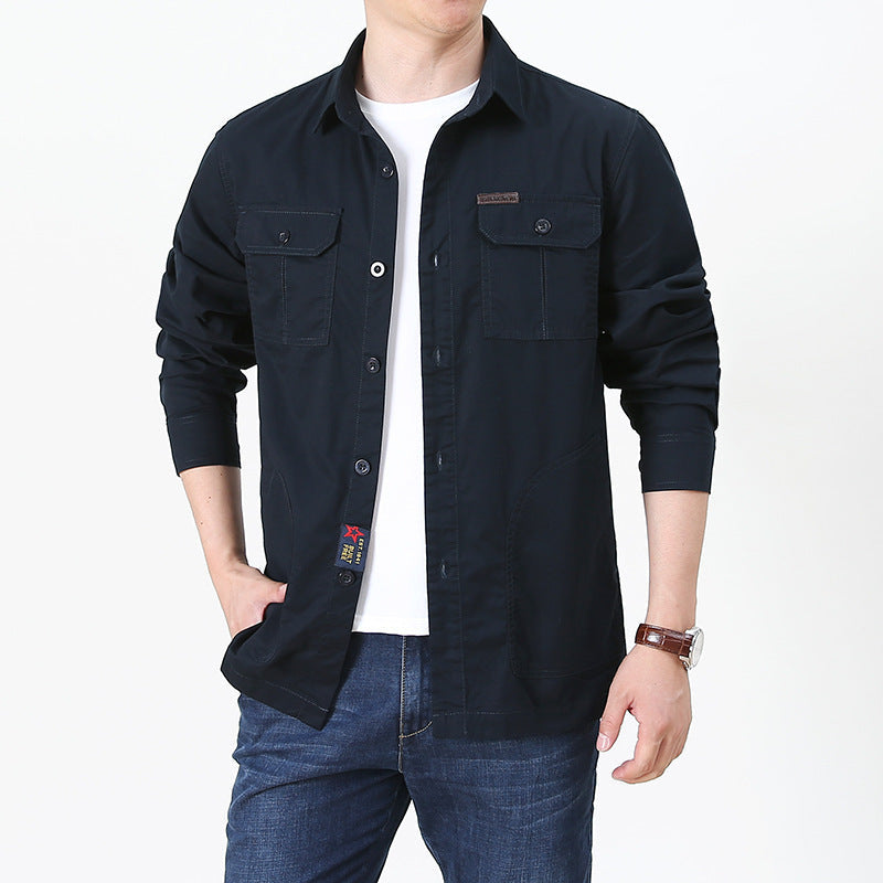 Men's shirt jacket – Relaxed fit – Buttoned – Utility-style pockets