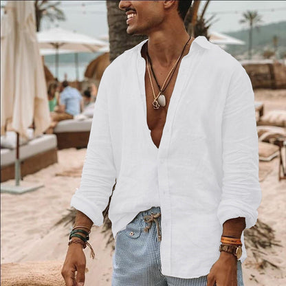 Men's shirt – Natural fibers – Relaxed fit – Casual long sleeves