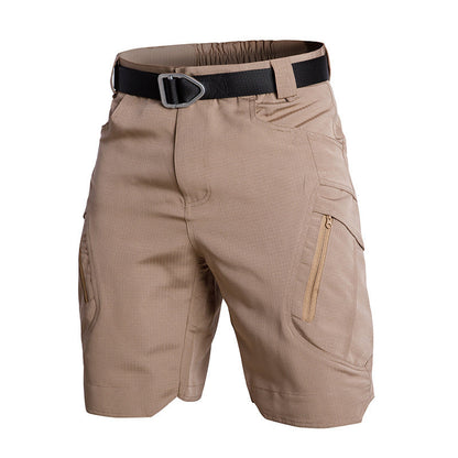 Women's cargo shorts – Relaxed fit – Elastic waist – Zipped pockets – Breathable fabric