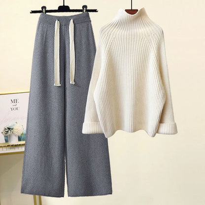 Emma Two-Piece Set | Oversized Turtleneck Sweater Two-Piece Set