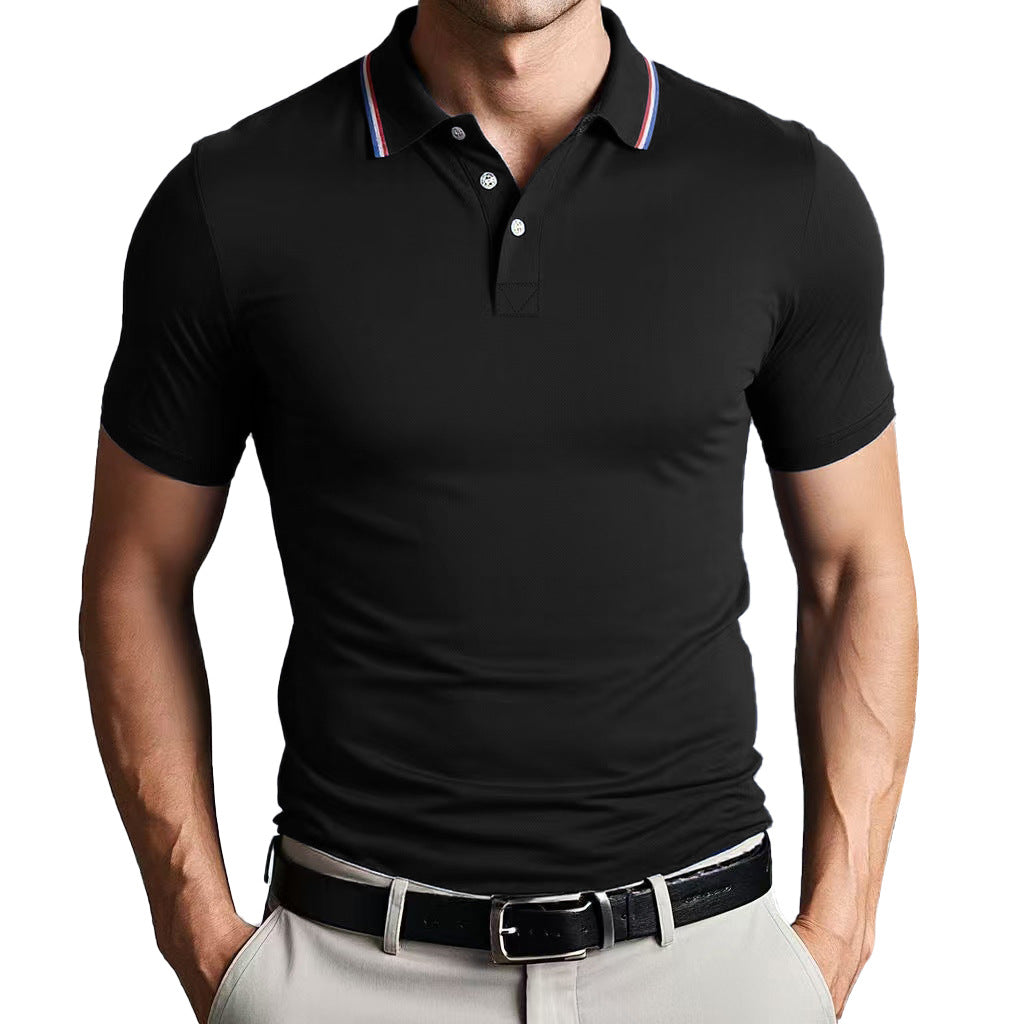Polo homme – Coupe slim – Maille douce respirante – Manches courtes ajustées