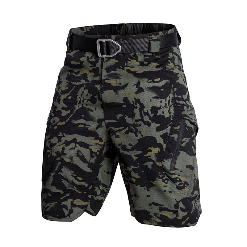 Women's cargo shorts – Relaxed fit – Elastic waist – Zipped pockets – Breathable fabric