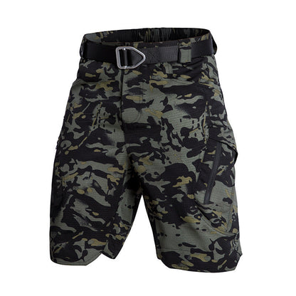 Women's cargo shorts – Relaxed fit – Elastic waist – Zipped pockets – Breathable fabric