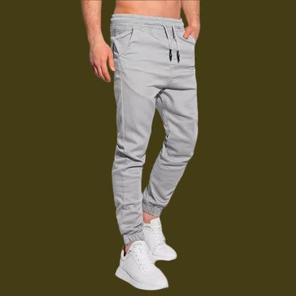 Men's Jogging Pants – Slim Fit – Soft Knit Fabric – Drawstring Waist – Elasticated Hems