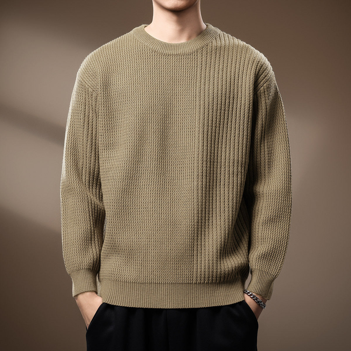 Lucas Relaxed Fit Knit Sweater | Crewneck Knit Sweater