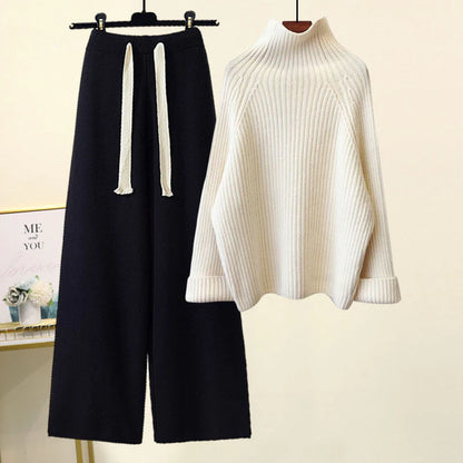 Emma Two-Piece Set | Oversized Turtleneck Sweater Two-Piece Set