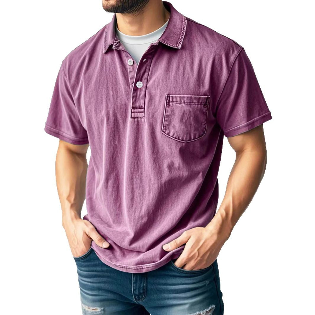 Polo Homme – Coupe Décontractée – Tissu Respirant – Col Classique – Poche Poitrine