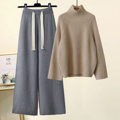 Emma Two-Piece Set | Oversized Turtleneck Sweater Two-Piece Set