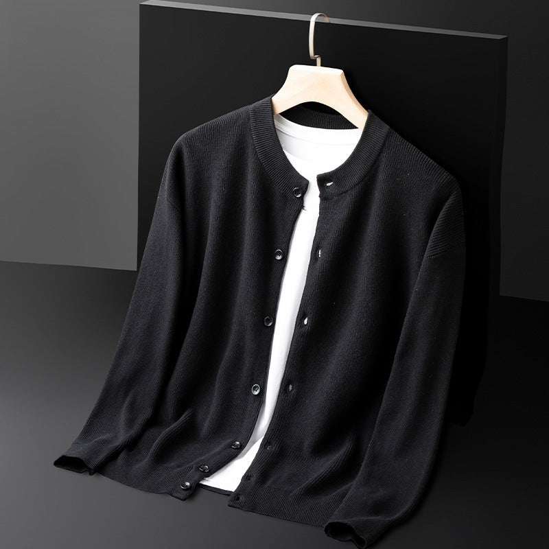 Gilet homme – Coupe slim – Maille coton – Boutonnage classique – Finitions côtelées