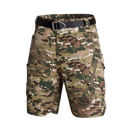 Women's cargo shorts – Relaxed fit – Elastic waist – Zipped pockets – Breathable fabric