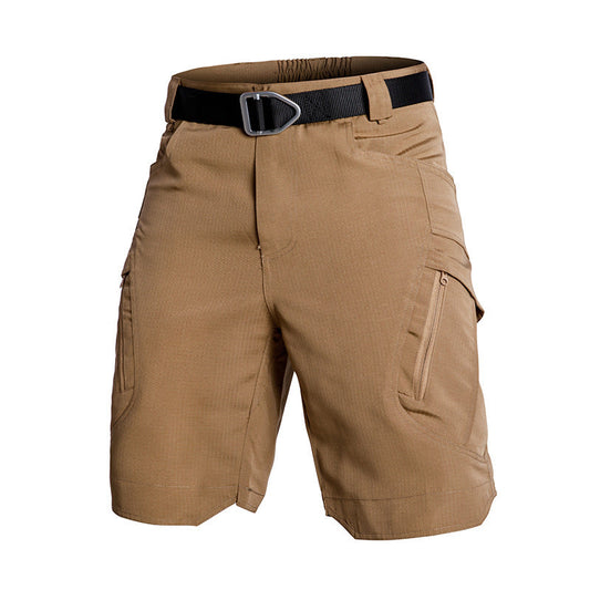 Women's cargo shorts – Relaxed fit – Elastic waist – Zipped pockets – Breathable fabric
