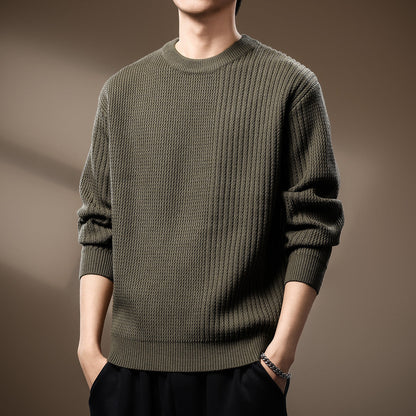 Lucas Relaxed Fit Knit Sweater | Crewneck Knit Sweater