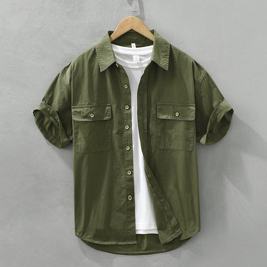 Men's workwear shirt – relaxed fit – short sleeves – breathable fabric