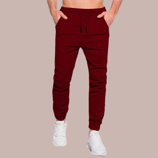 Men's Jogging Pants – Slim Fit – Soft Knit Fabric – Drawstring Waist – Elasticated Hems