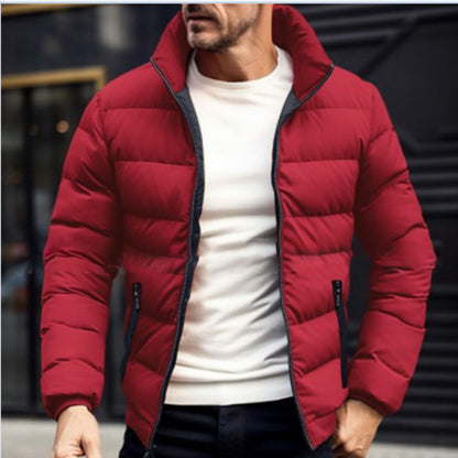Veste matelassée homme – Coupe régulière – Col montant – Fermeture zippée – Poches sécurisées