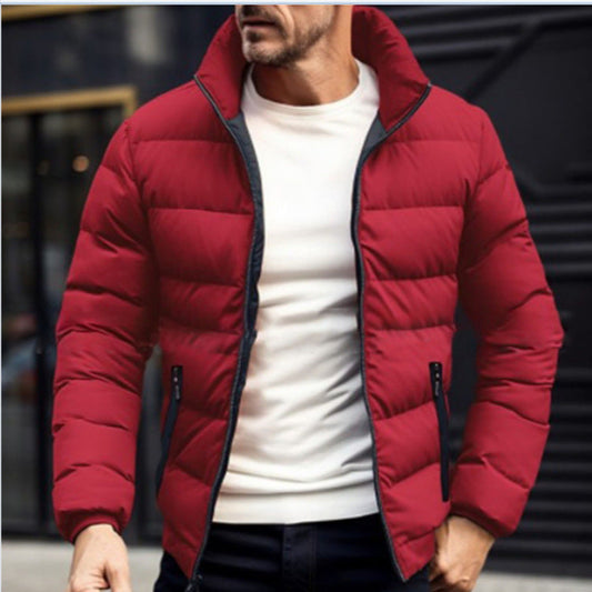 Veste matelassée homme – Coupe régulière – Col montant – Fermeture zippée – Poches sécurisées