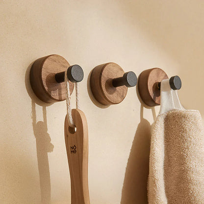 Minimalist Walnut Wall Hooks
