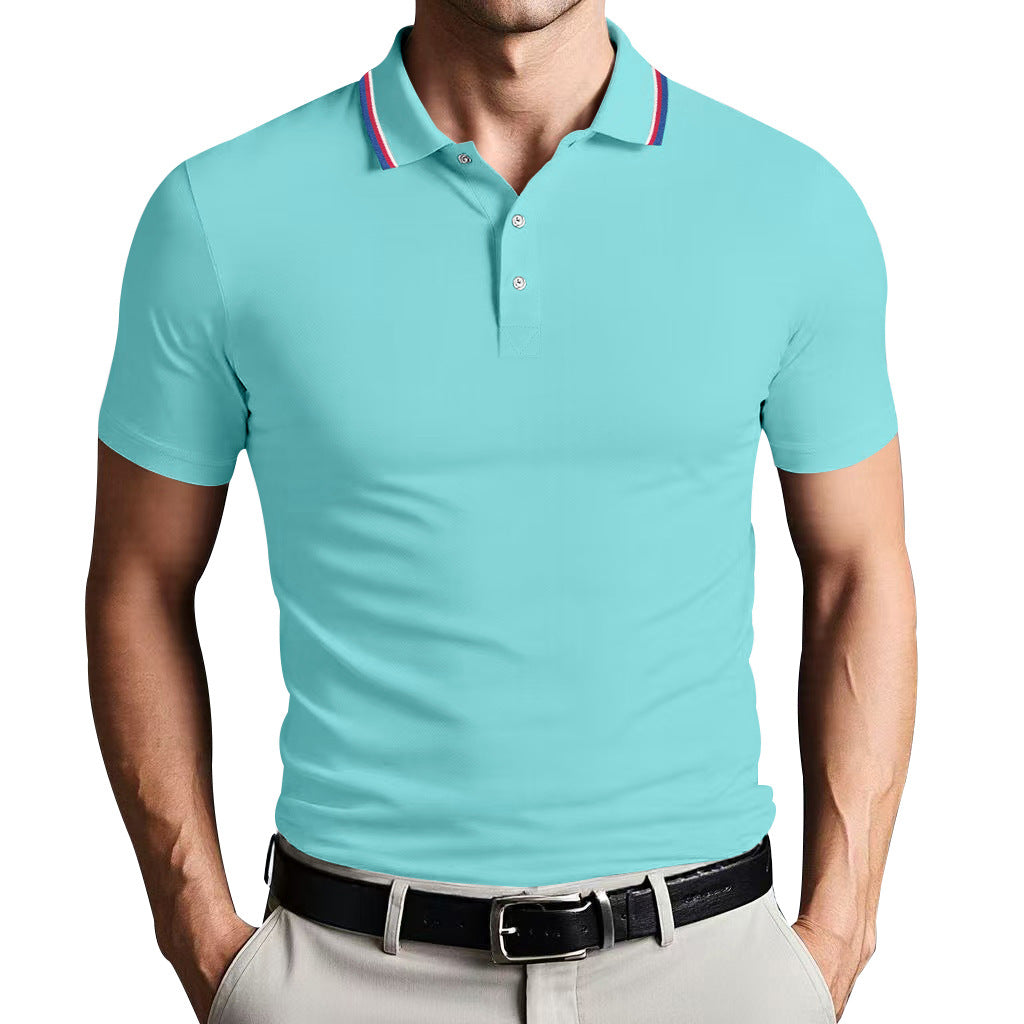 Polo homme – Coupe slim – Maille douce respirante – Manches courtes ajustées