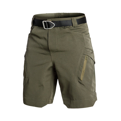 Women's cargo shorts – Relaxed fit – Elastic waist – Zipped pockets – Breathable fabric