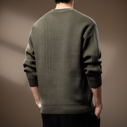 Lucas Relaxed Fit Knit Sweater | Crewneck Knit Sweater