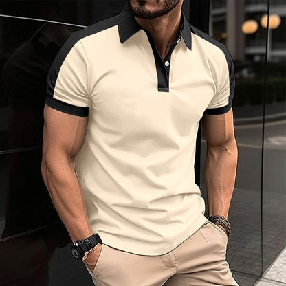 Men's polo – Slim fit – Natural fibers – Stylish contrasting collar
