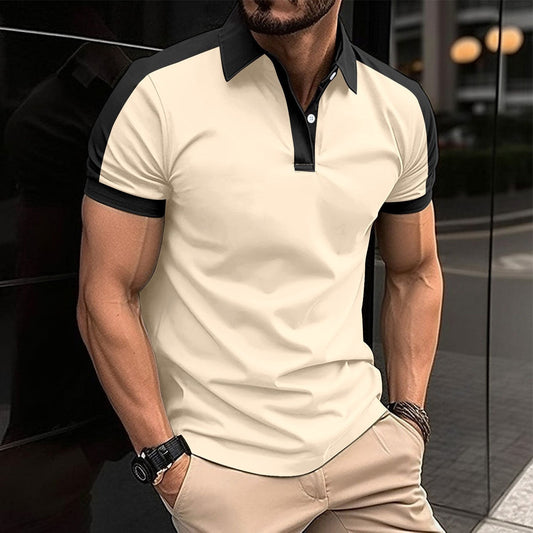 Men's polo – Slim fit – Natural fibers – Stylish contrasting collar