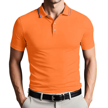 Polo homme – Coupe slim – Maille douce respirante – Manches courtes ajustées