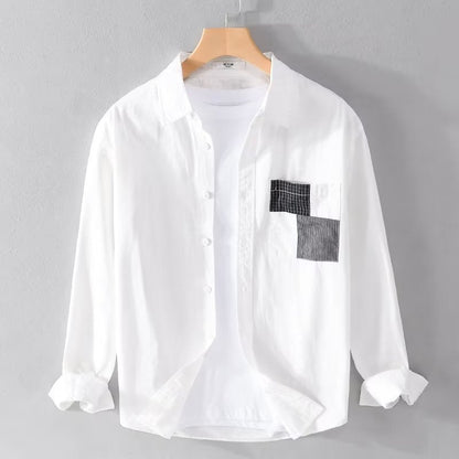 Men's long-sleeve shirt – Relaxed fit – Breathable fabric – Casual button-up style