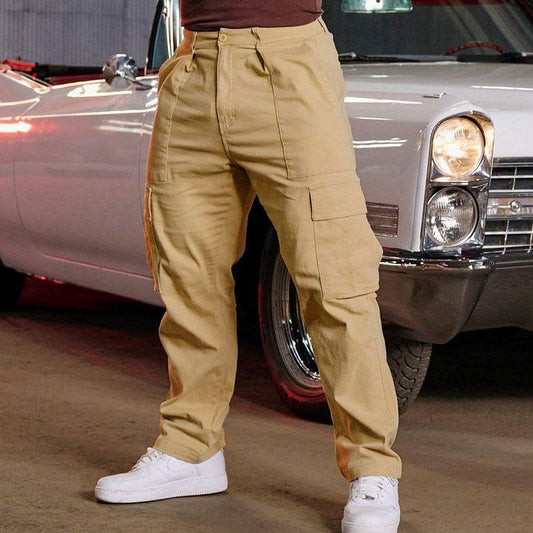 Men's cargo pants – Loose fit – Straight leg – Breathable fabric – Utility pockets