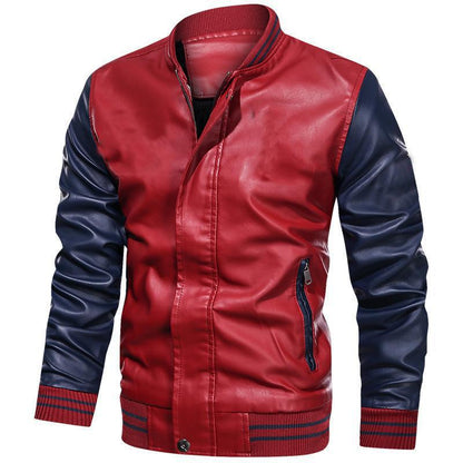 Veste homme casual – Coupe classique – Finition lisse – Col montant – Poches zippées