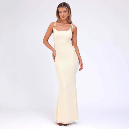 Women's Bodycon Dress – Comfortable Stretch Fabric – Adjustable Straps – Long elegant