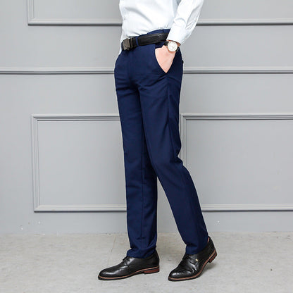 Men's trousers – Slim fit – Stretch fabric – No pleats – Classic length