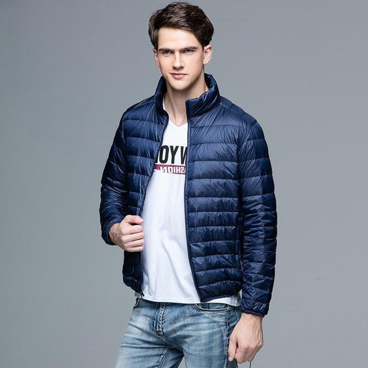 Quilted men's jacket – Slim fit – Lightweight fabric – Breathable – Casual style