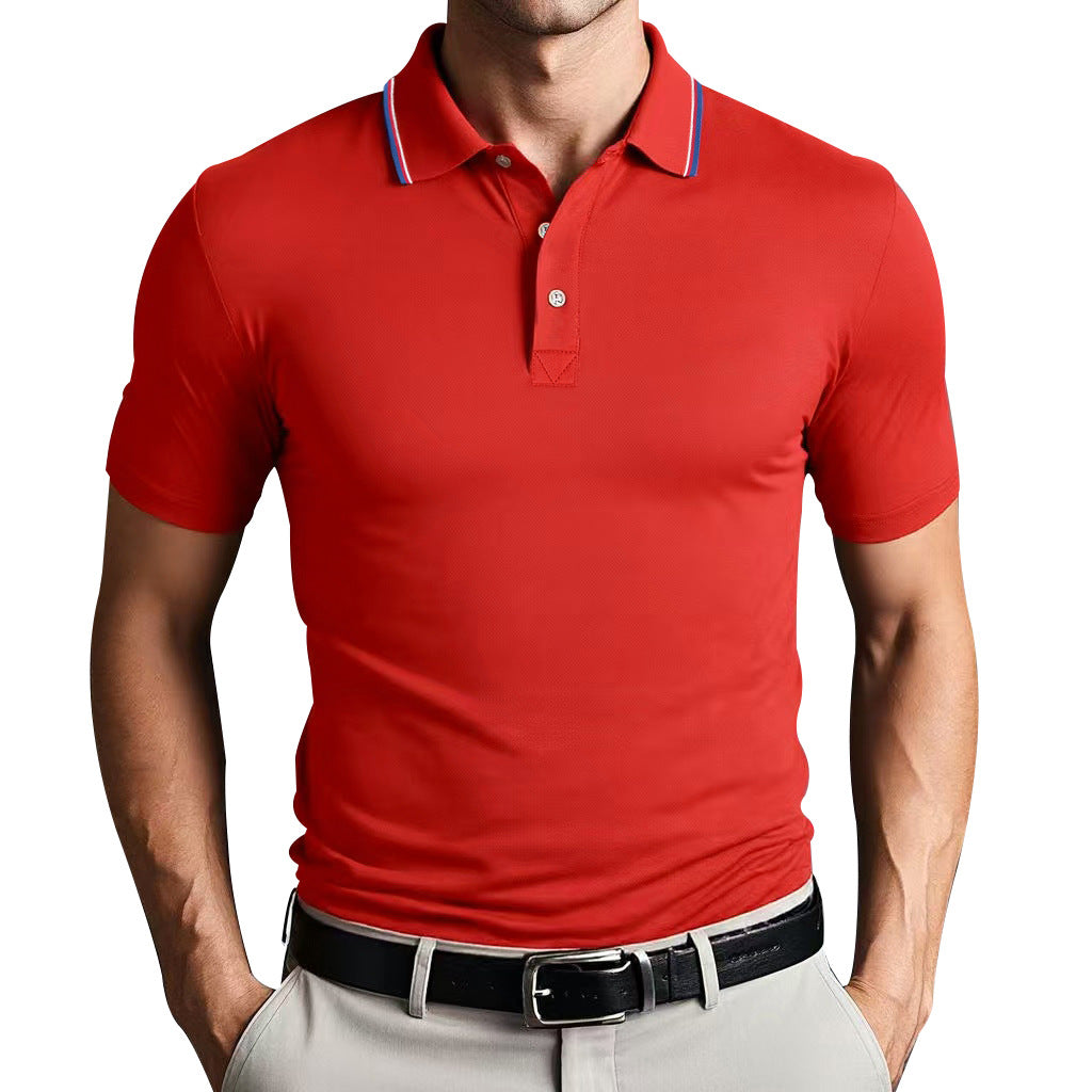Polo homme – Coupe slim – Maille douce respirante – Manches courtes ajustées