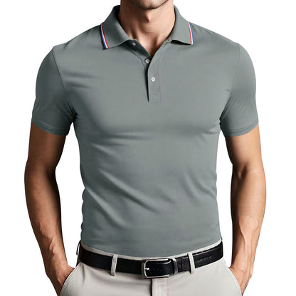 Polo homme – Coupe slim – Maille douce respirante – Manches courtes ajustées