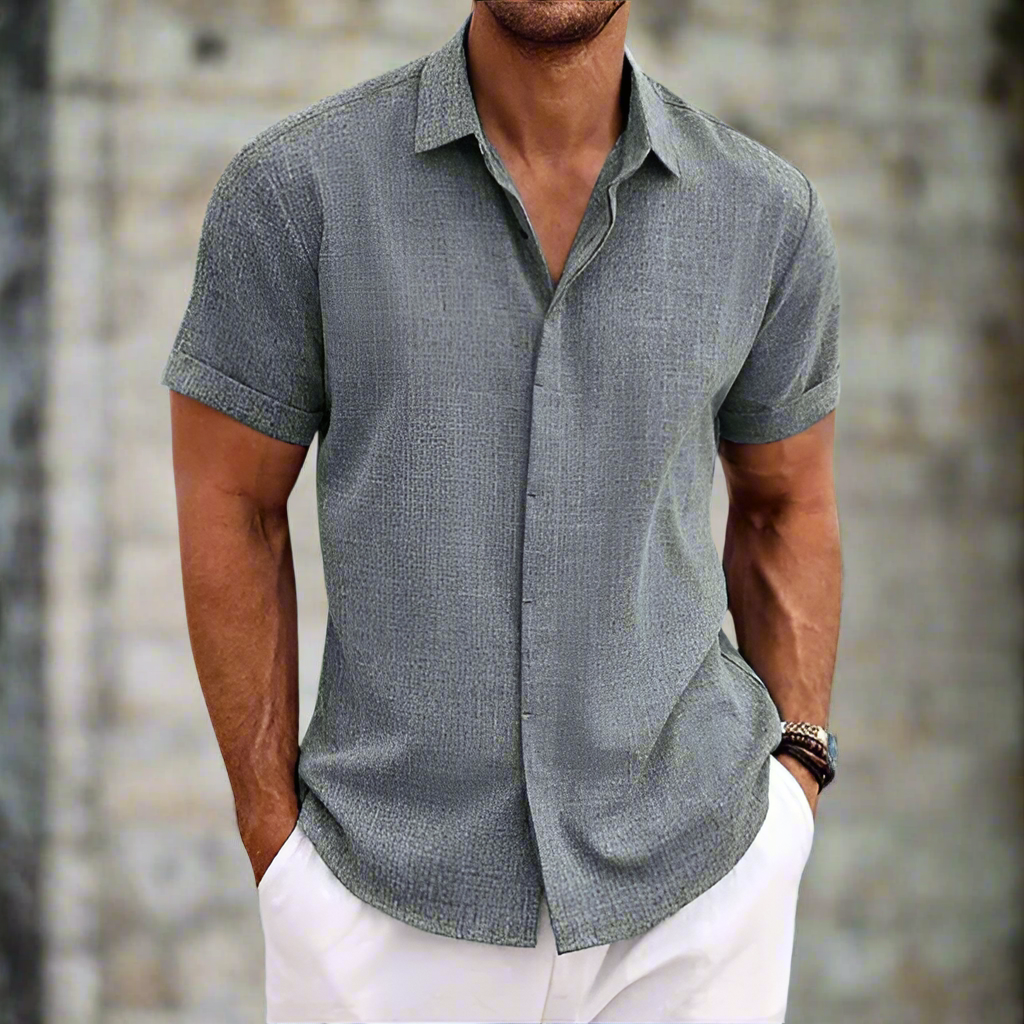 Men's short-sleeve shirt – Relaxed fit – Breathable fabric – Casual style