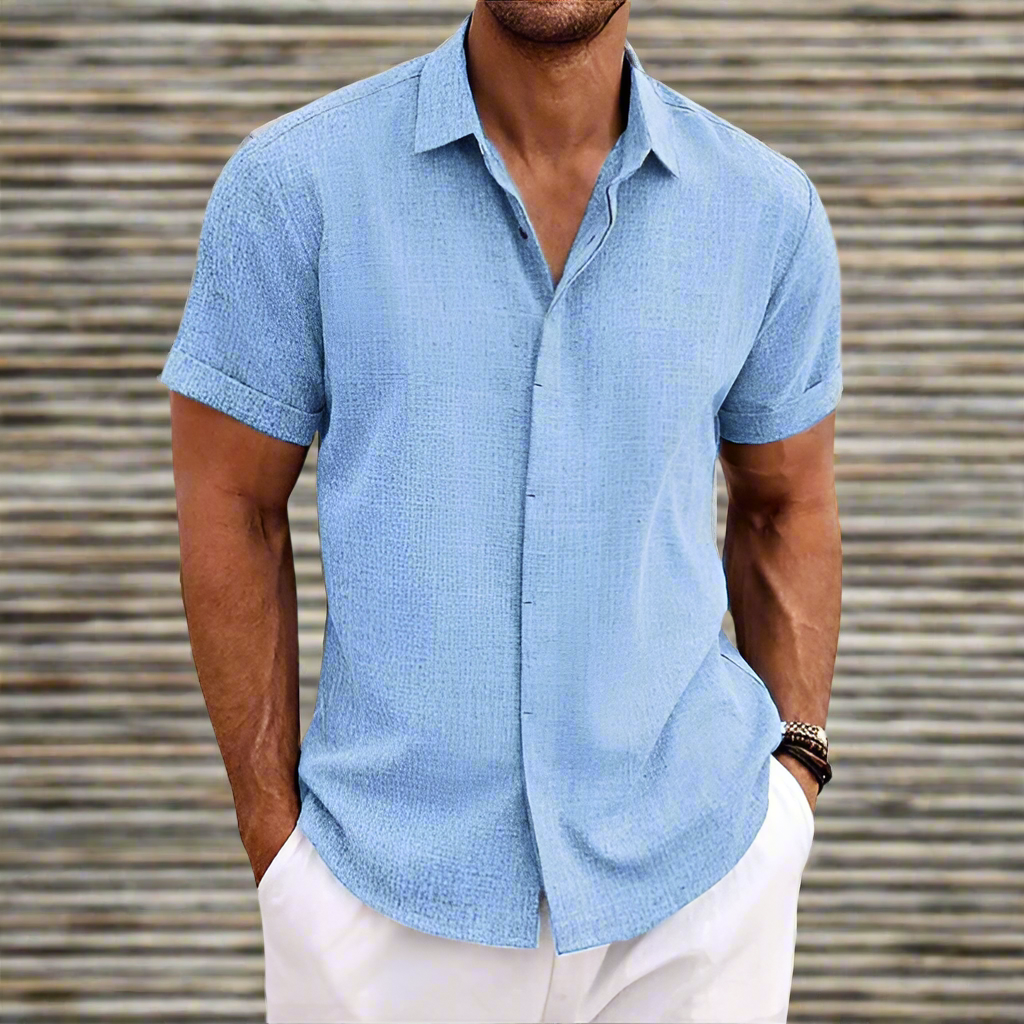 Men's short-sleeve shirt – Relaxed fit – Breathable fabric – Casual style