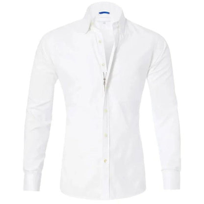 Men's zip-up shirt – Slim fit – Breathable fabric – Wrinkle-resistant – Casual chic style