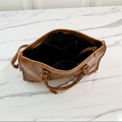 Aurora Leather Top Handle Satchel | Shoulder Strap Satchel