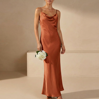 Cowl Neck Maxi Dress for Women – Elegant & Flattering