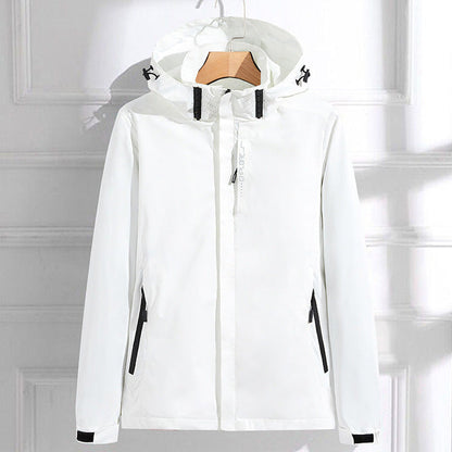 Manteau de pluie femme – Déperlant – Capuche réglable – Coupe droite mi-longue