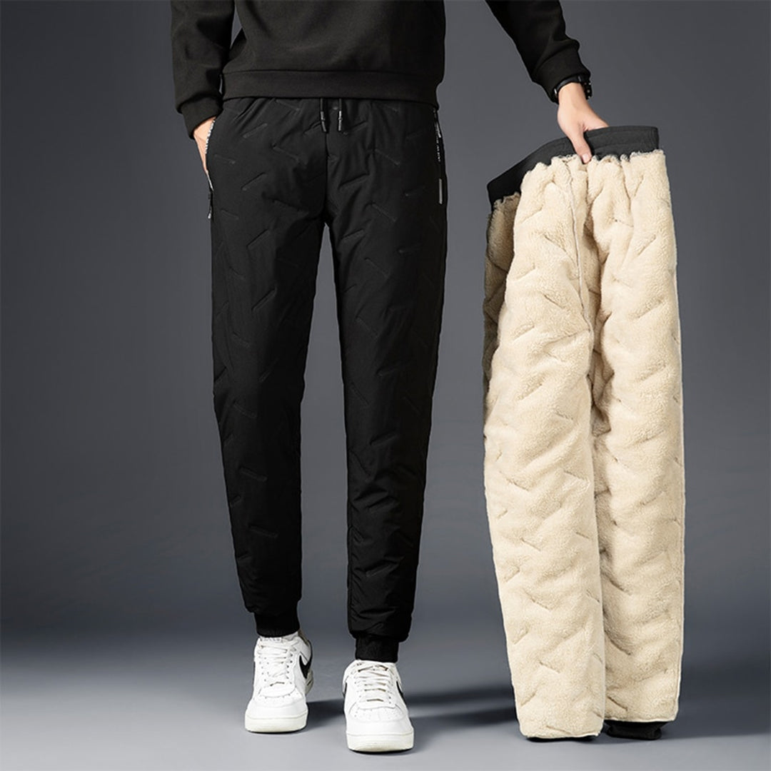 Elijah Fleece Tapered Joggers | Quilted, Zipper Pockets Joggers