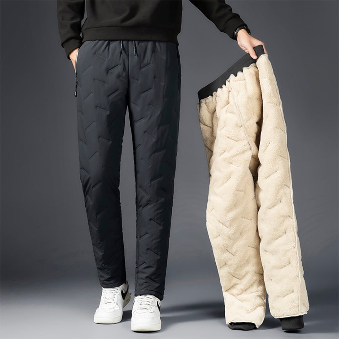 Elijah Fleece Tapered Joggers | Quilted, Zipper Pockets Joggers